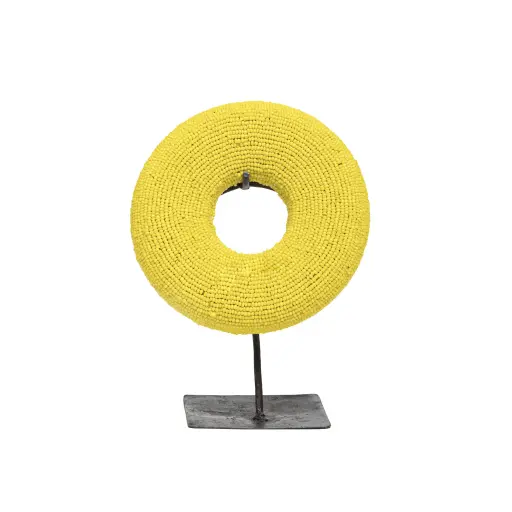[bracelet_t8] BRACELET EN PERLE TIKAR JAUNE